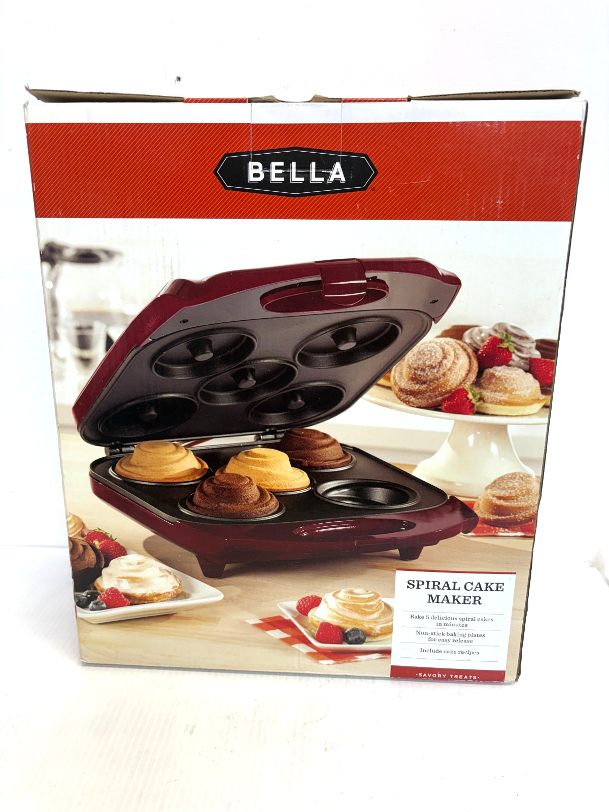NIB Bella Spiral Cake Maker Savory Treats - Brand New in Original Box