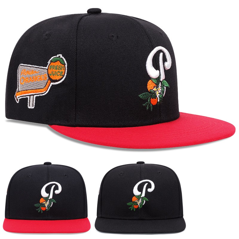 New Letter P Embroidered Snapback Cap Unisex Hip Hop Flat Brim Baseball Hat