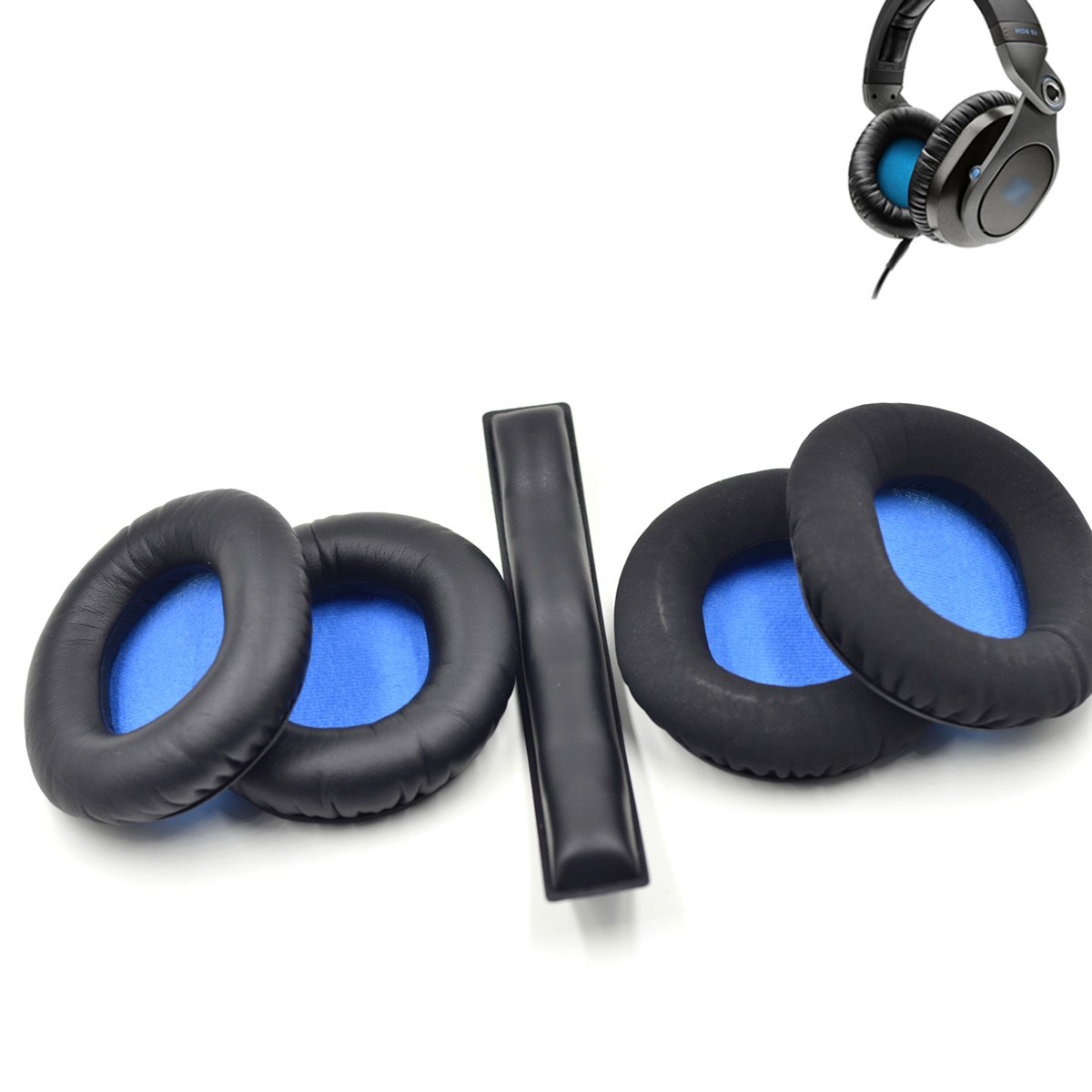 Matte Earpads Cushion Cover Top Headband For Sennheiser HD8 DJ HD6 MIX Headset