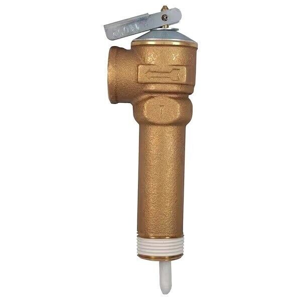 Cash Acme 3/4 T&P Relief Valve  3-1/2” Shank Pressure Relief 150 PSI NEW