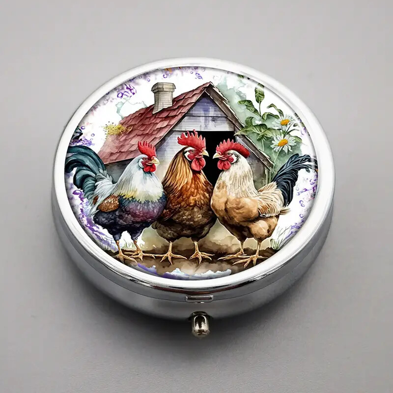 Medicine Pill Box 3 Compartment Pocket or Purse Organizer Unique Travel Gift