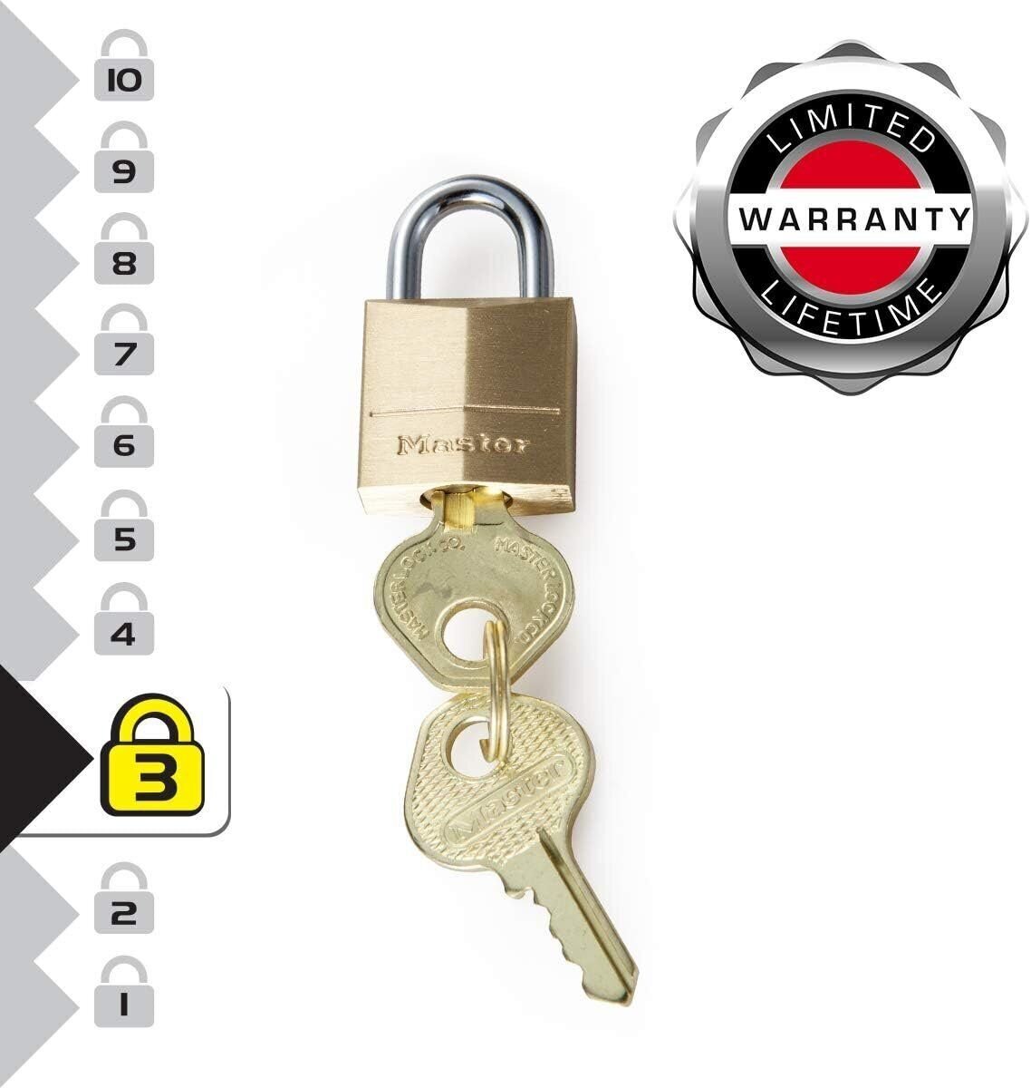 Master Lock 120D Brass Padlock