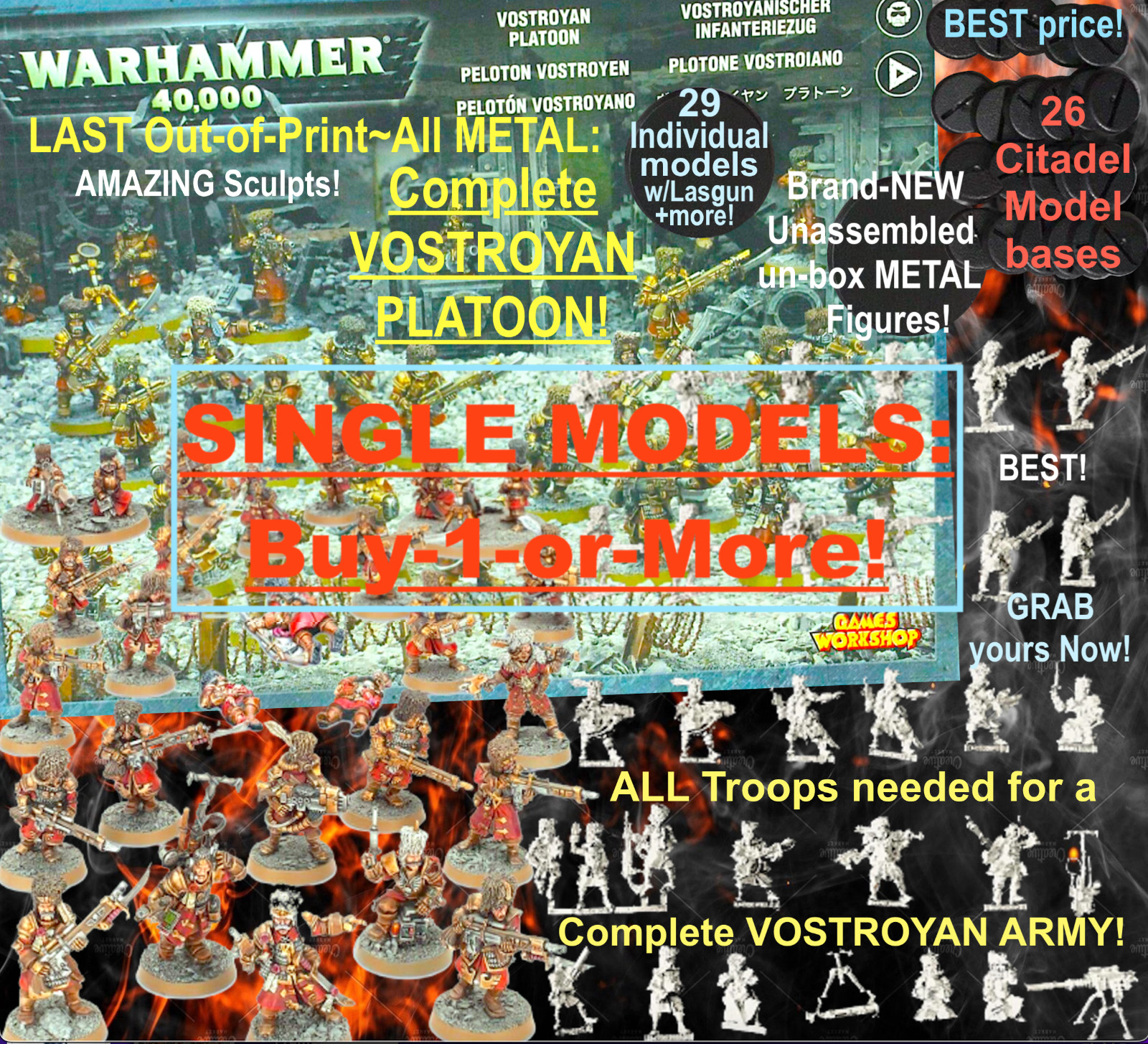 Any SINGLE VOSTROYAN METAL MODEL=Astra Militarum~GW~Games Workshop WARHAMMER 40K