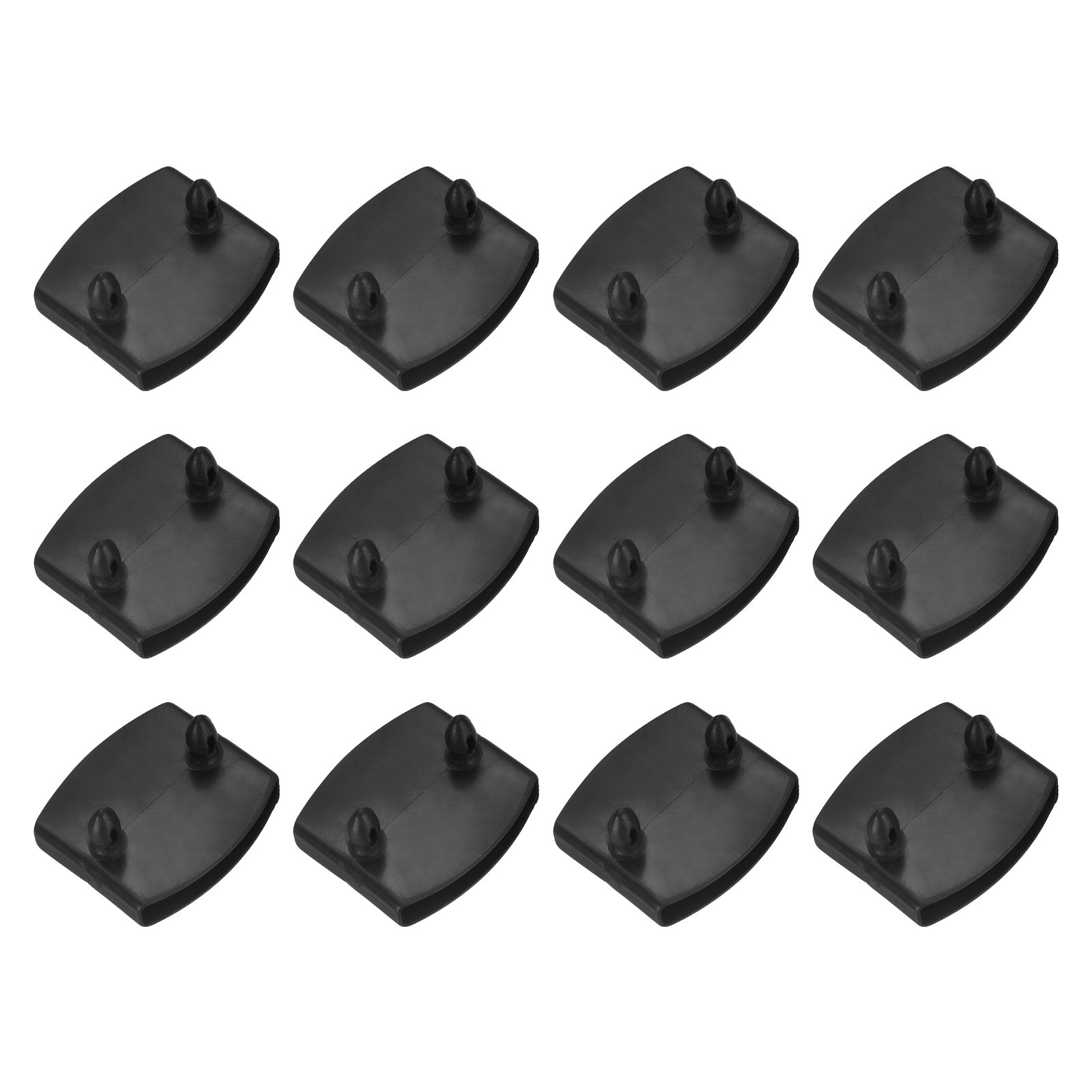 12 Pcs 50mm x 9mm Plastic Bed Slat Center Caps Replacement Holders, Black