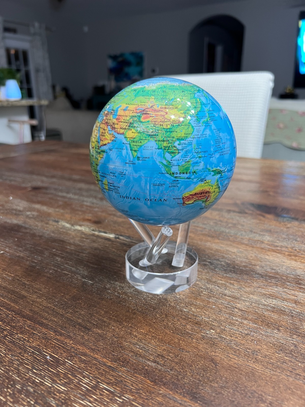 MOVA 4.5" Ocean Blue Relief Map Globe with Stand