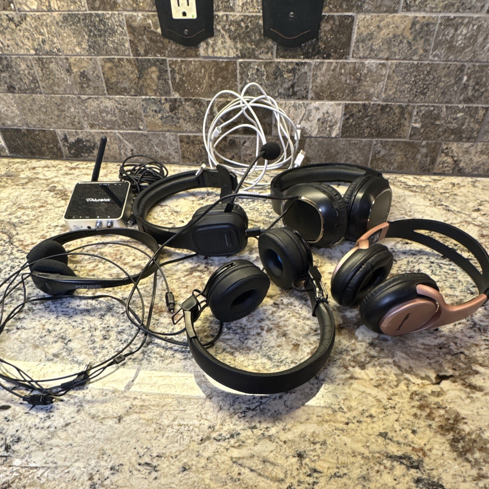 Aluratek, Koss, JLab, Xtreme, Billboard Mixed Lot Headphones & Accessories As Is