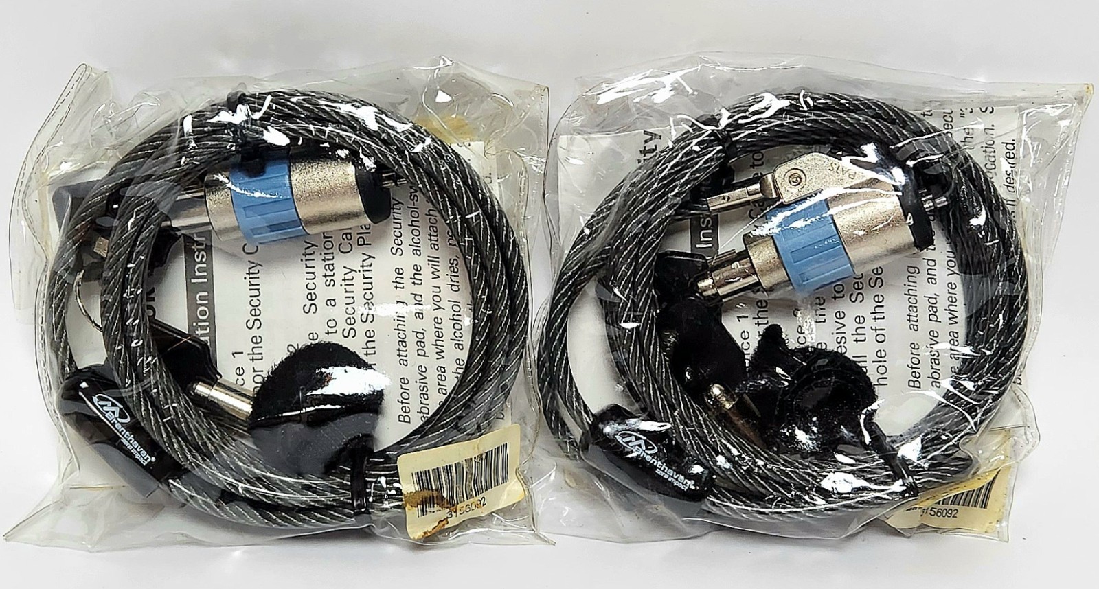 Brenthaven Security Notebook Computer Laptop Cable Locks /w Keys Quality 2-Pack
