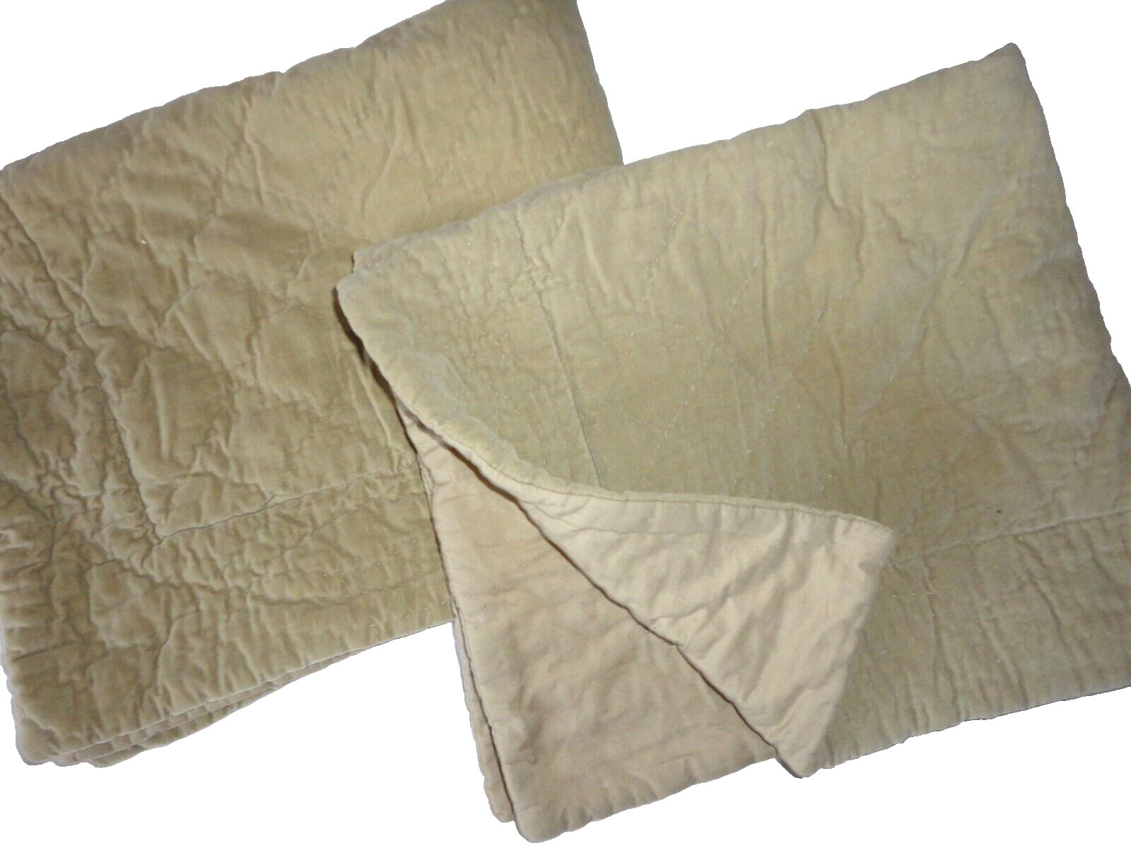 FASHION ON FIFTH SANDSTONE WASHED VELVET DIAMOND (2) STANDARD PILLOW SHAMS 20X26