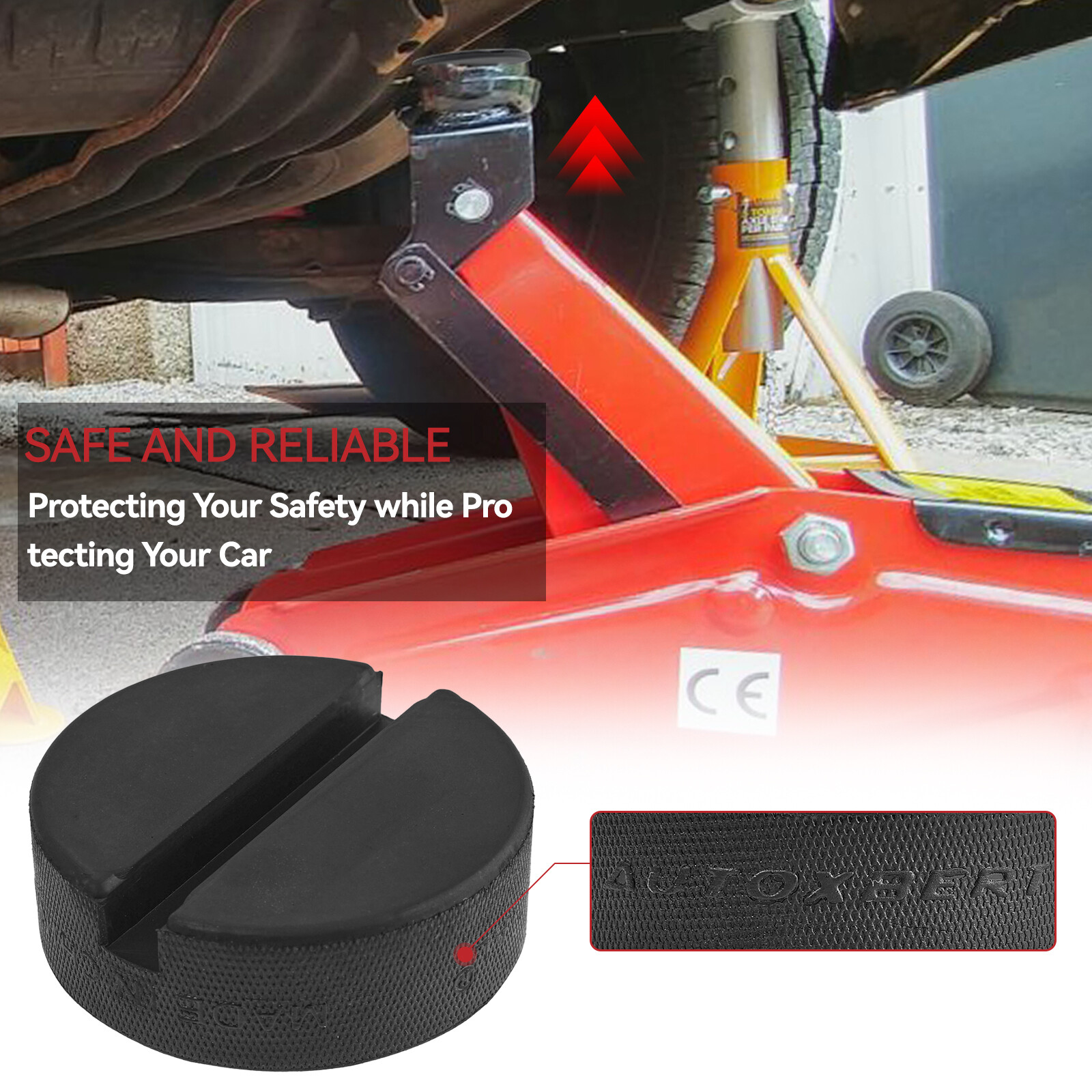 4x Trolley Jack Pad Pinch Weld Floor Jacking Lifting Adapter Classic Puck Rubber