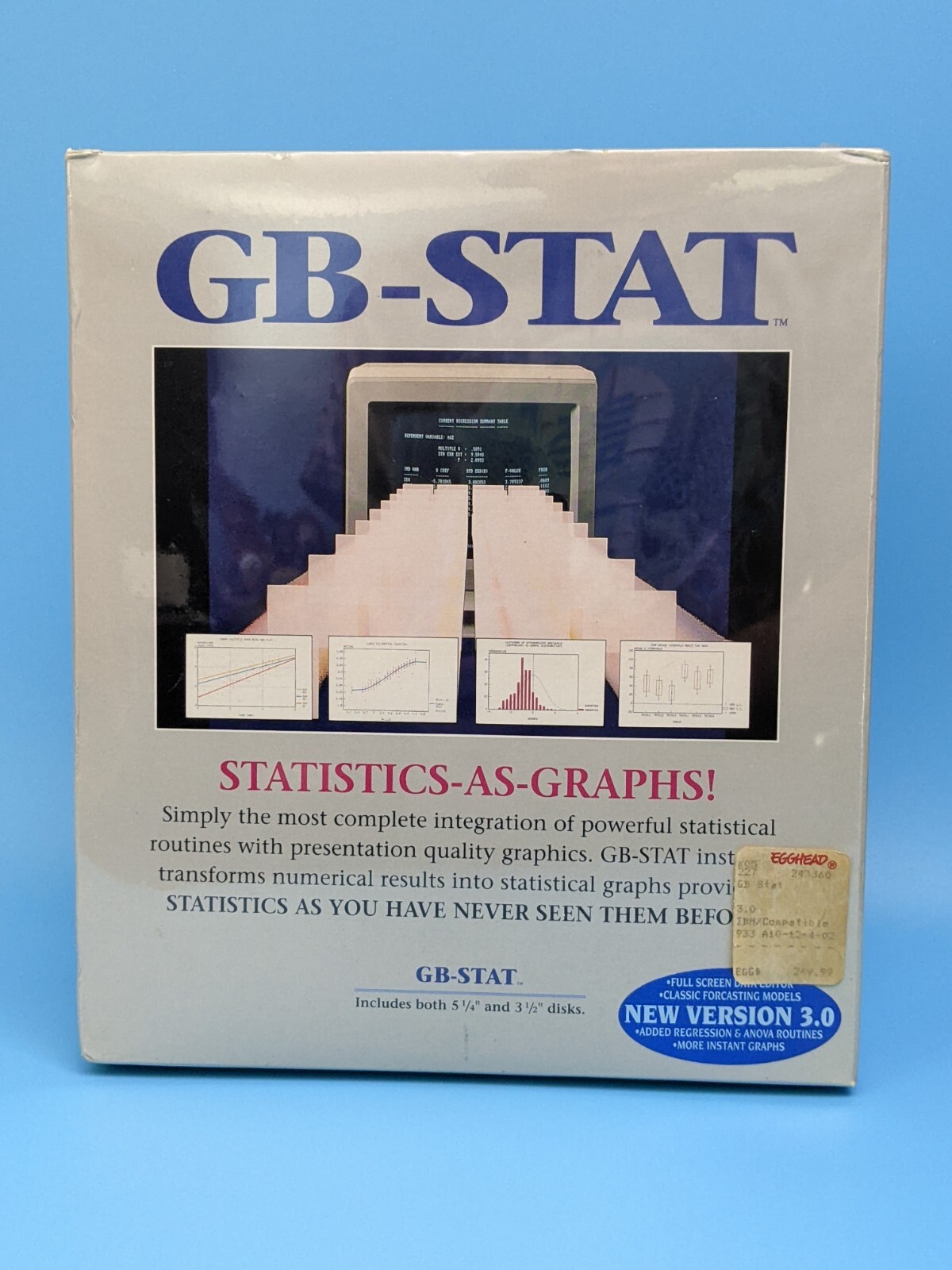 GB-STAT V3.0 Statistics As Graphs Dynamic Microsystems:  Software / VTG 1990 DOS