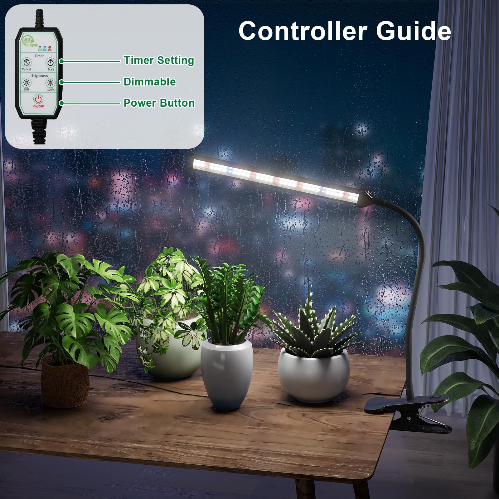 Grow Light for Indoor Plants Growing, 6000K Full Spectrum