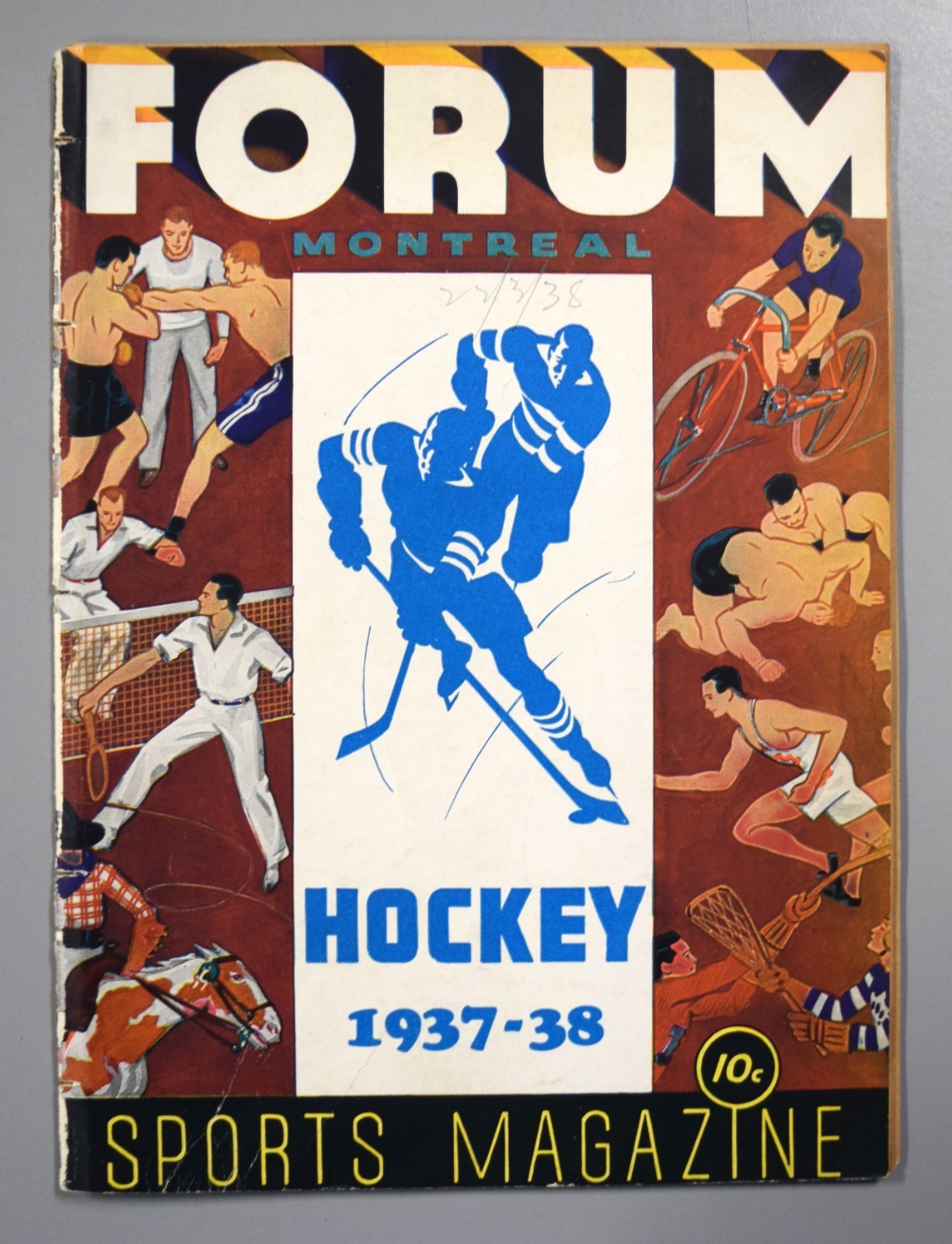 Montreal Canadiens Chicago Blackhawks March 22nd 1938 Game Program RIPPED PAGES