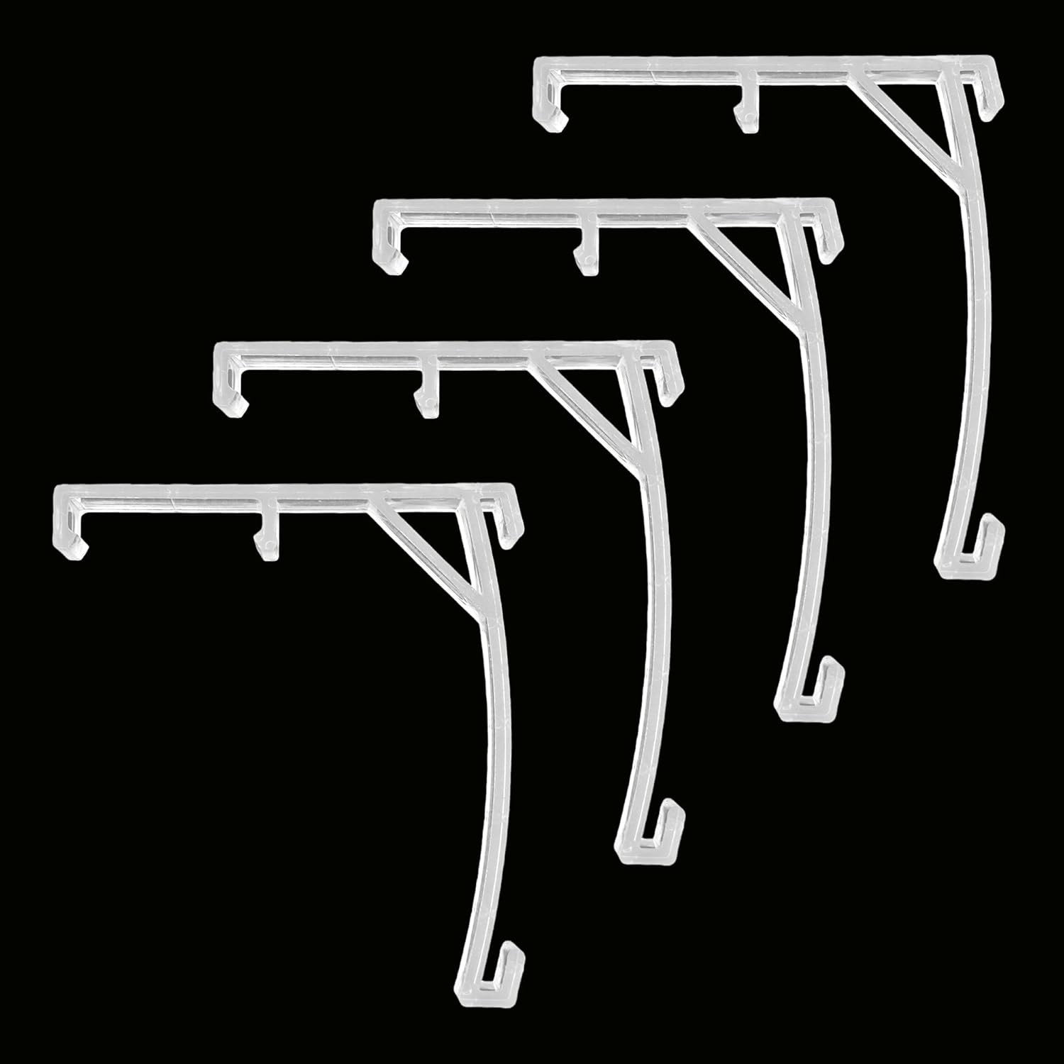 4Pcs 3.5 Inch Clear Valance Clips for Vertical Blinds, Hidden Retainer Holder