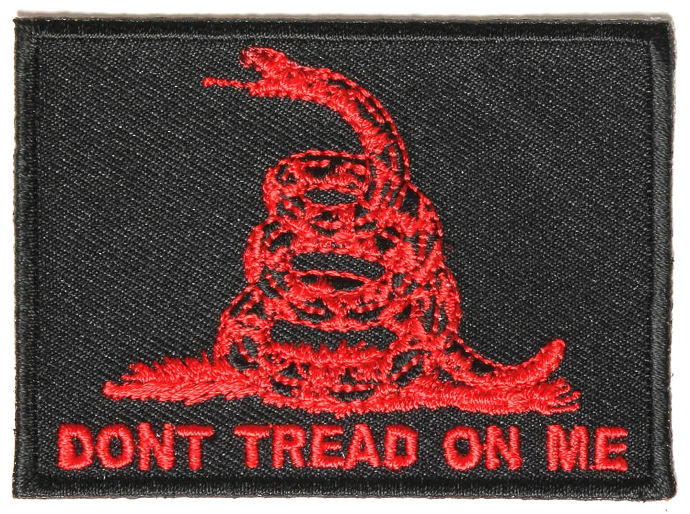 DON'T TREAD ON ME PATCH RED ON BLACK