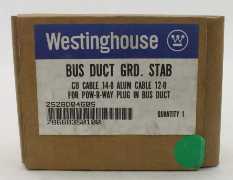 Westinghouse Bus Duct Grd Stab