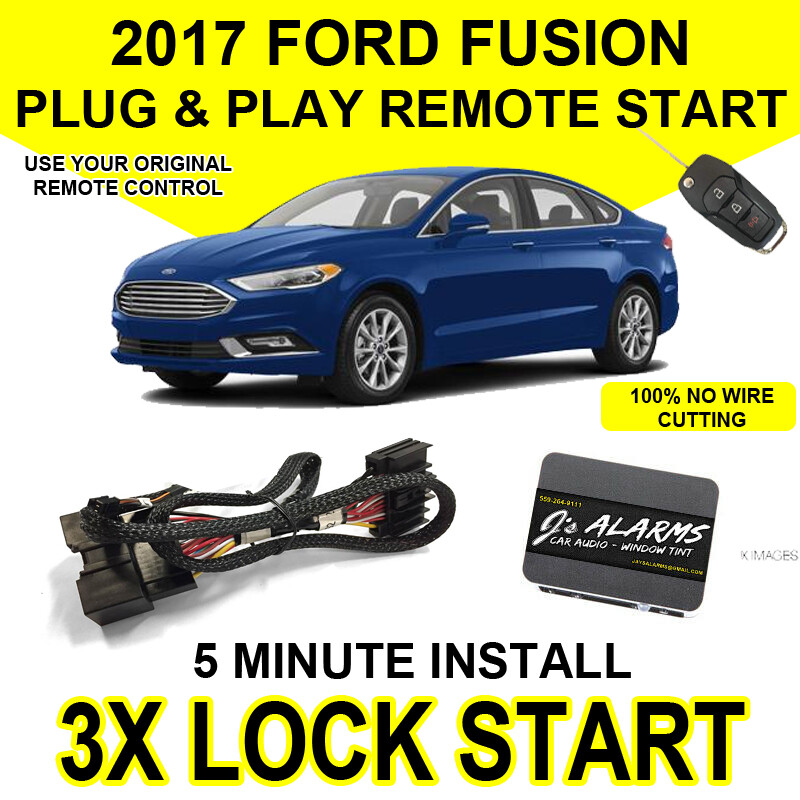 2017 Ford Fusion Remote Start Plug and Play Easy Install Car Starter 3X Lock FO2