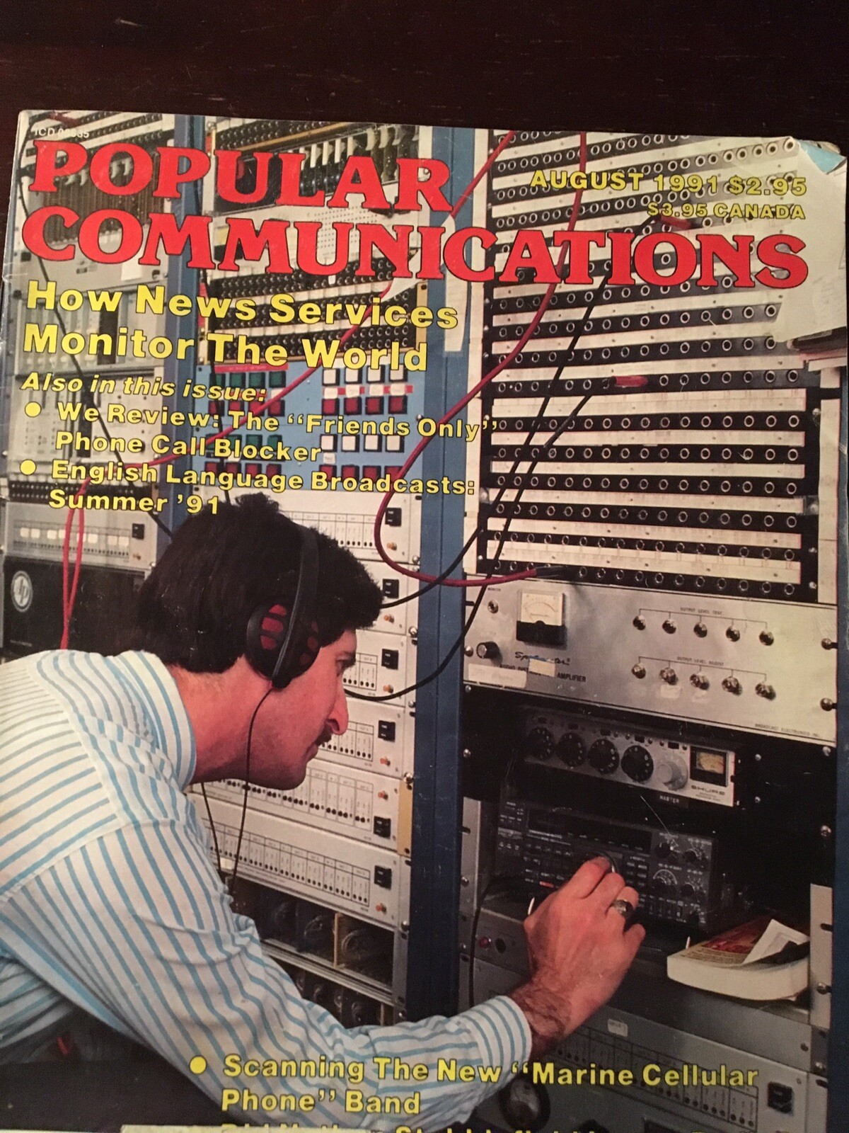 Popular Communications Aug 1991, Radio Vilnius,  How News Services Monitor