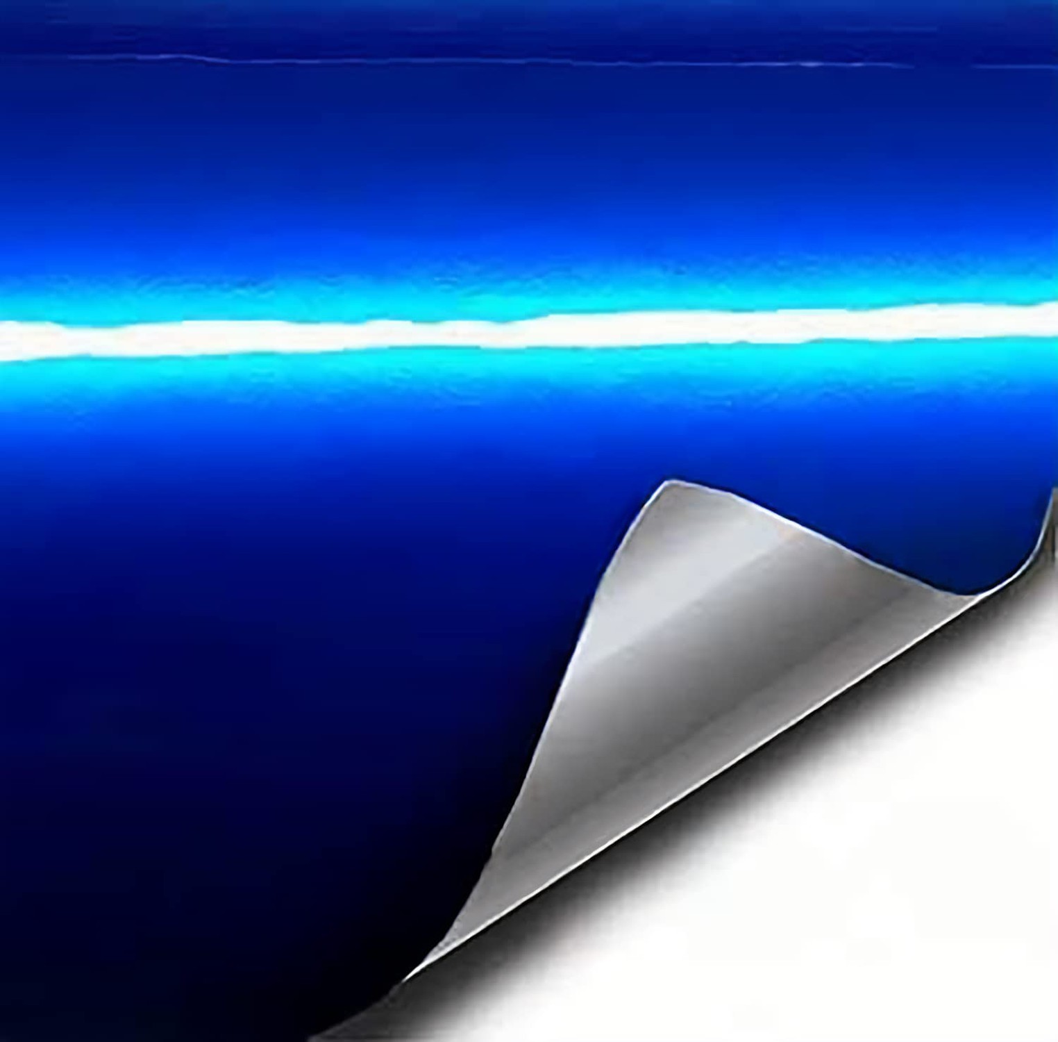 VViViD XPO Gloss Liquid Metal Dark Blue Vinyl Car Wrap Adhesive Film (10ft x ...