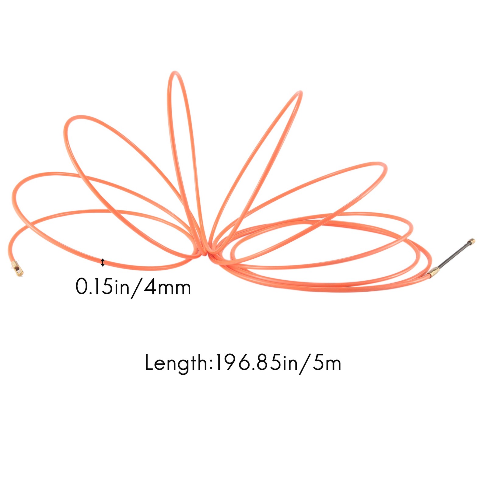 4Mm 5 Meter Orange Guide Device Nylon Electric Cable Push Pullers Duct1780