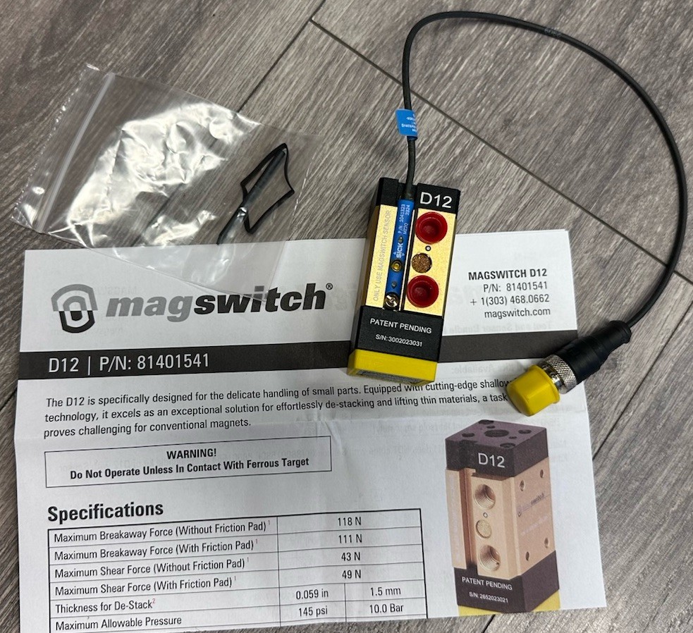 Magswitch D12 with Sick sensor kit Magnetic Gripper Tool P\N 81401541