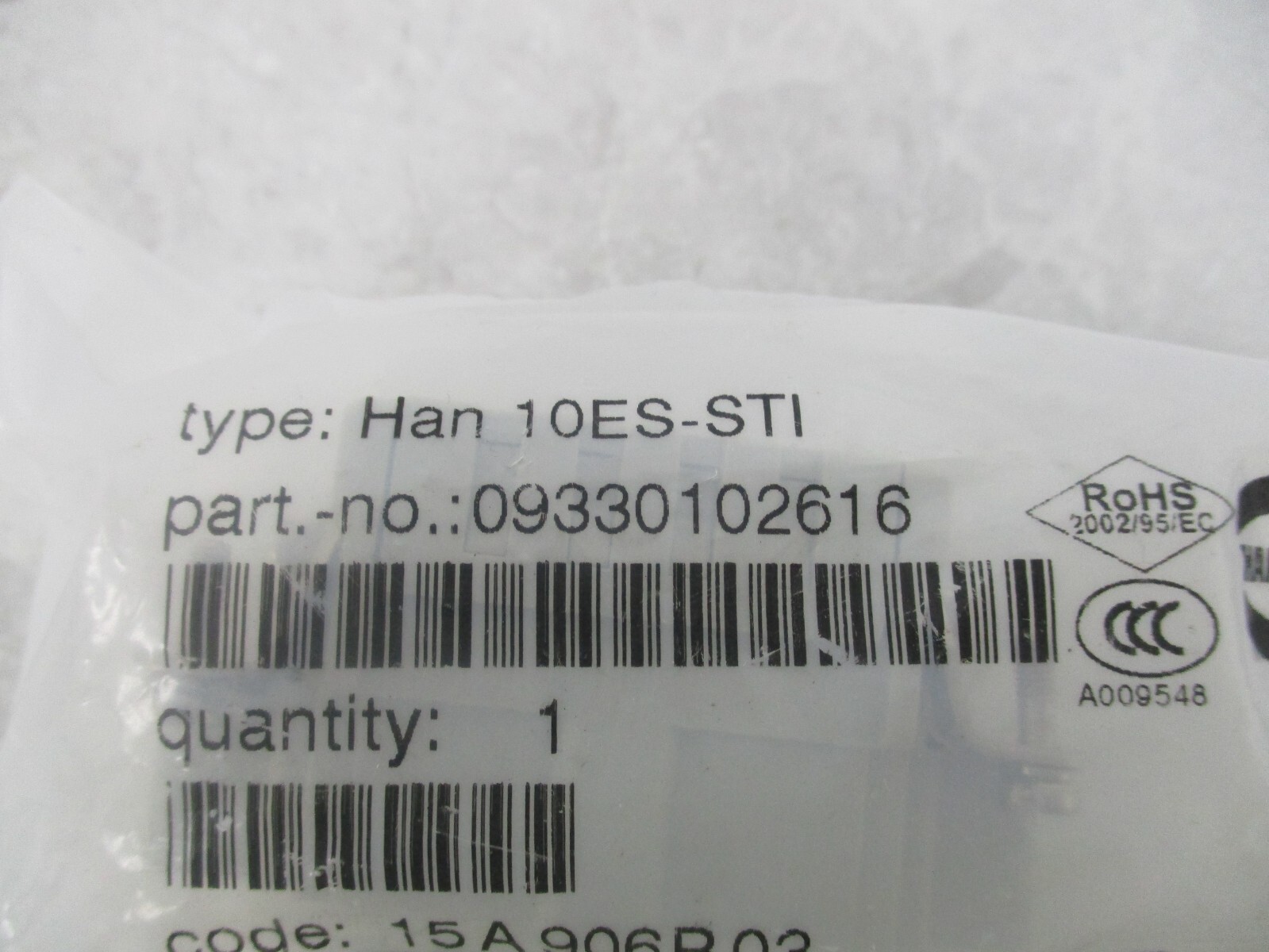 HARTING 09330102616 CONNECTOR INSERT, V0645