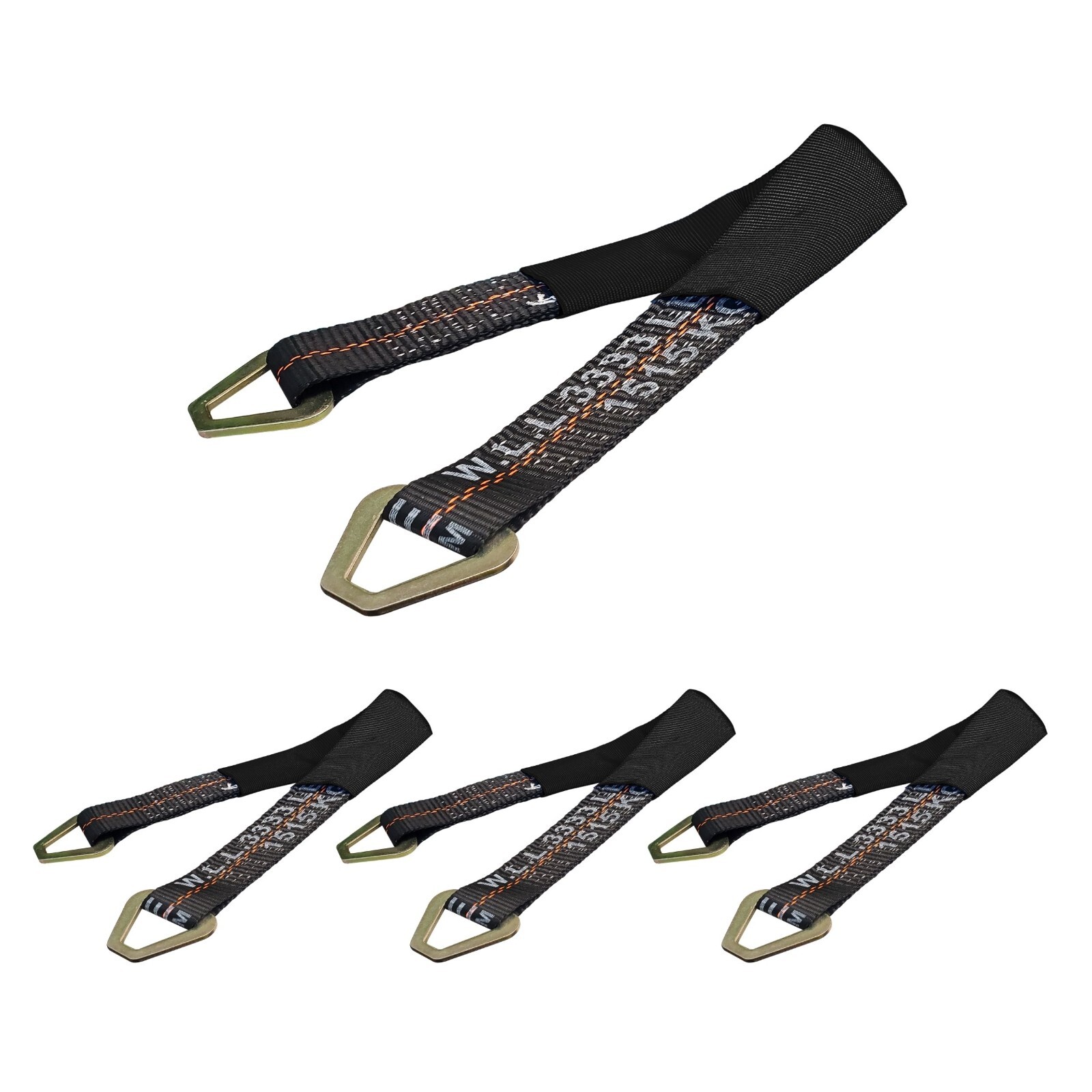 USA 4 Pack 2" x 24" Axle Strap Race Car Auto Hauler Tow Truck Wheel Tie Down