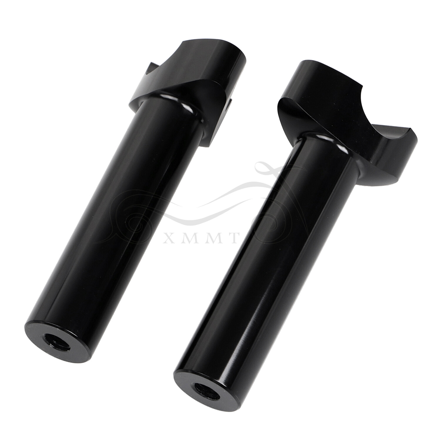 Black 5.5" Handlebar Risers Bottom For Harley 1" Bar Dyna Softail Sportster FXS