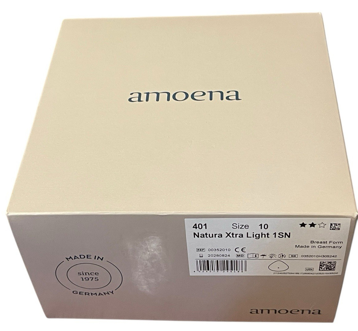 Amoena 314 Essential Light 1SN Prosthesis Size 11 E442901 Breast Form, Case USED