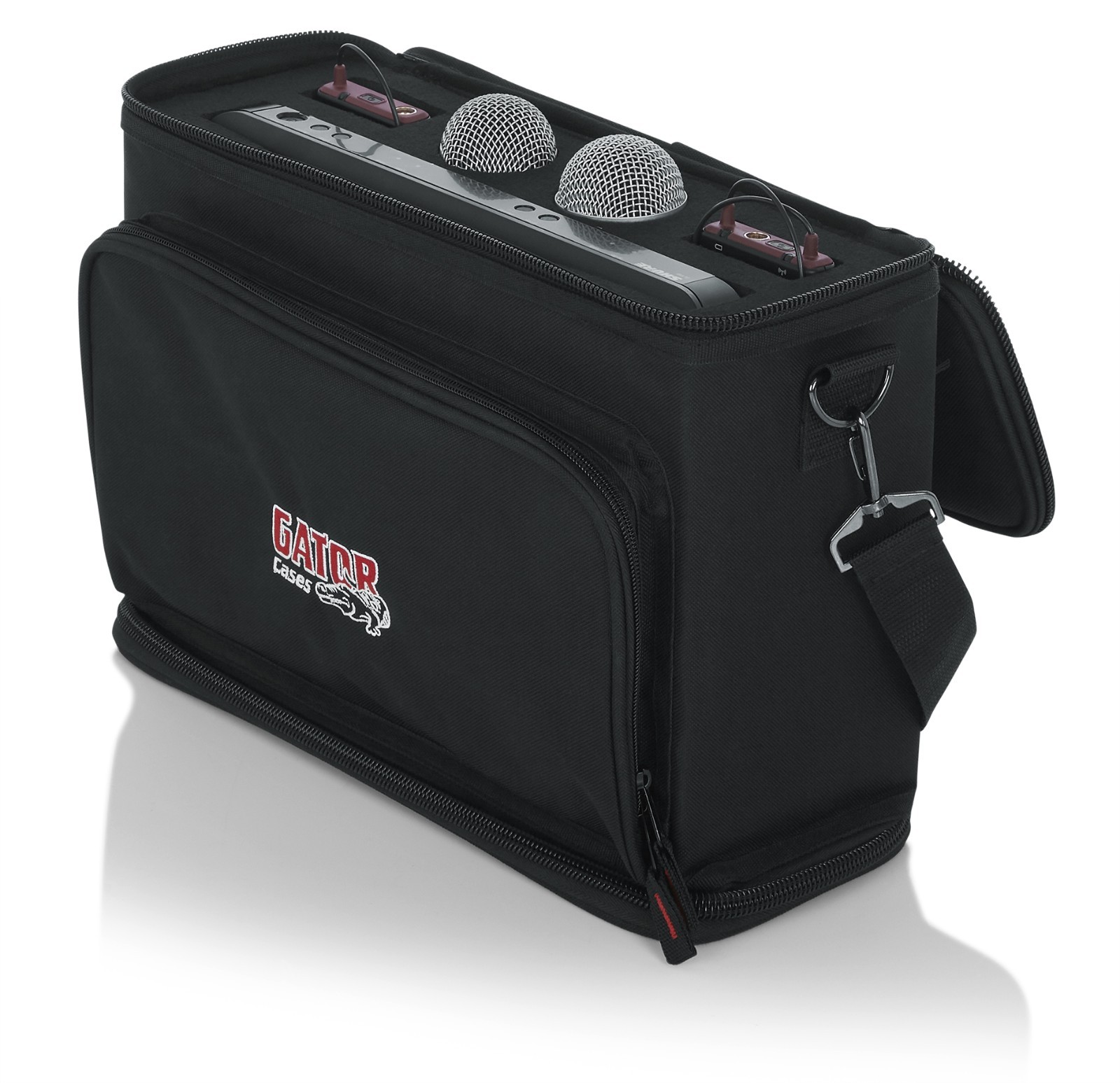 Gator GM-DUALW Black Carry Bag for Shure BLX and 2-Mics Similar Wireless Systems