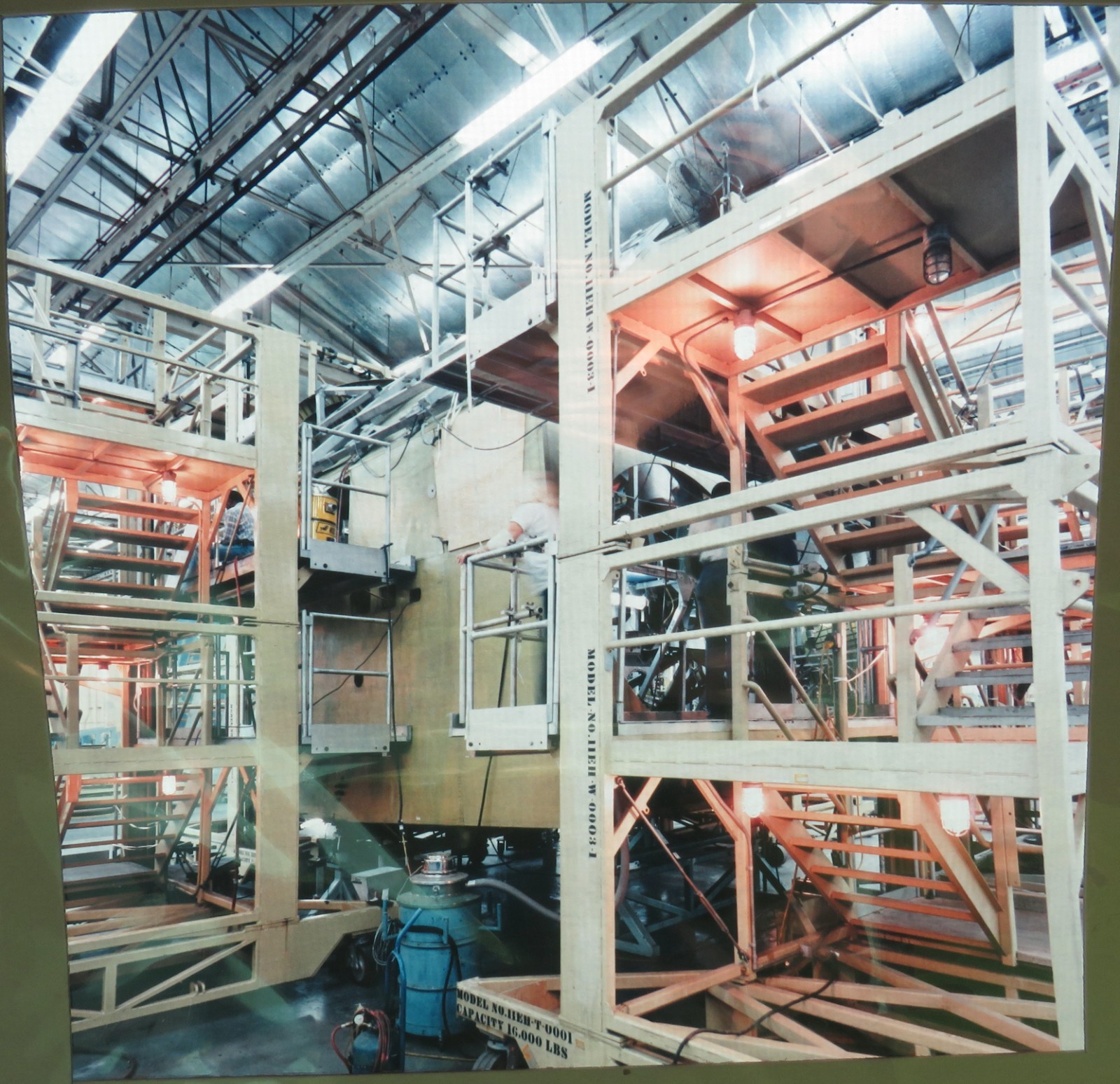 Photo Transparency Rockwell Int 8x10" Space Shuttle Construction '80s NASA #2446