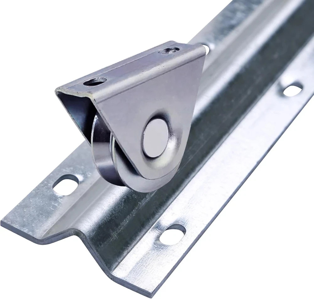 12FT Heavy Duty Galvanized V Track Kit for Sliding Gates & Barn Doors