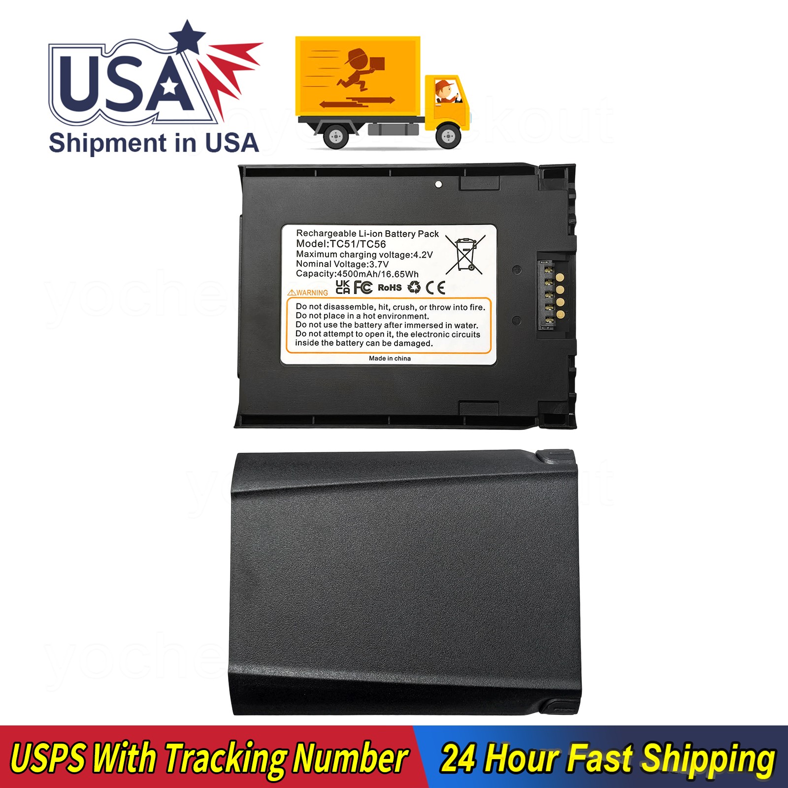 For Zebra TC51 TC56 TC57BTRY-TC51-43MA1-01 BT-000314 Battery BT-000314A 4300mAh