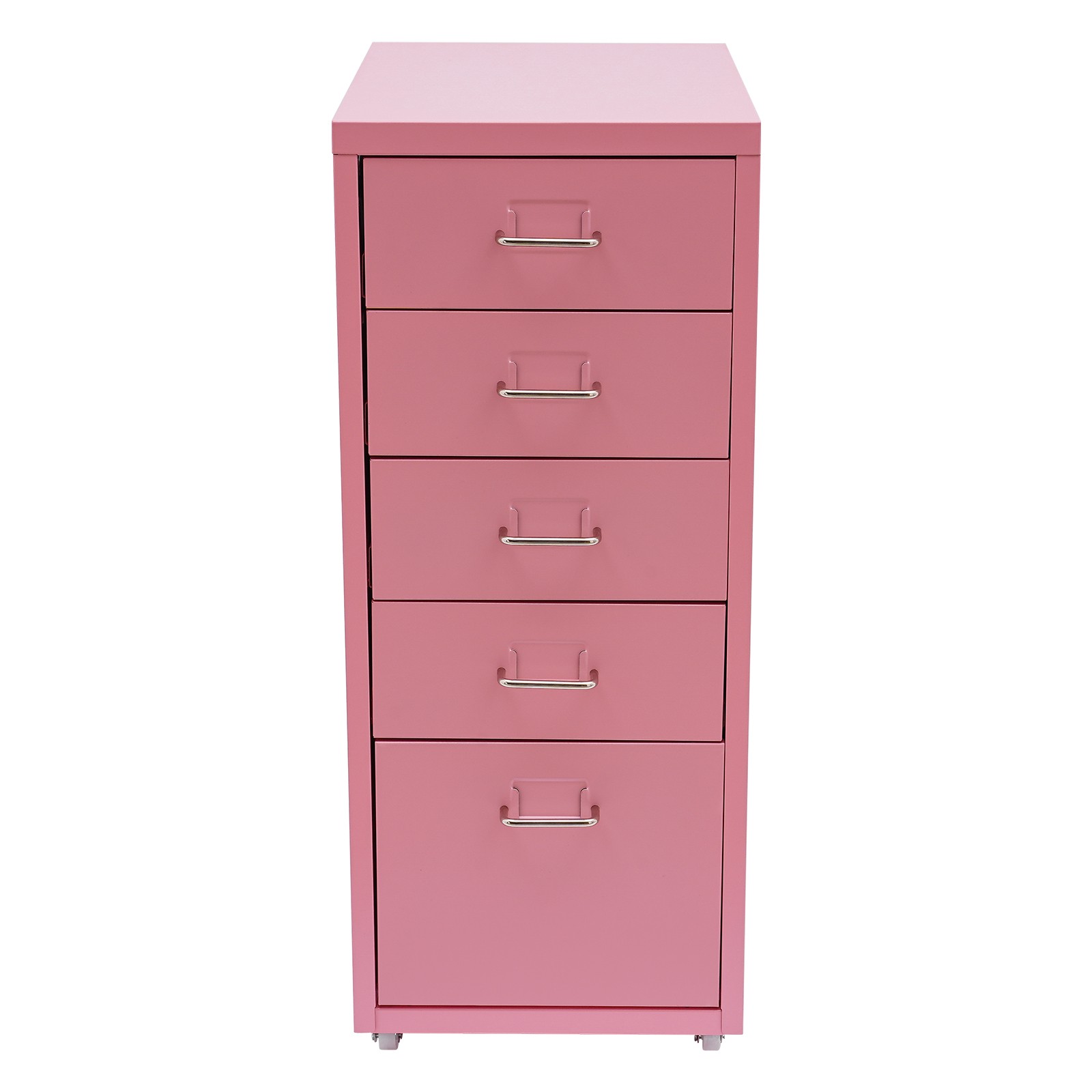 5 Drawer File Cabinet W/ Lock Under Desk Rolling Storage Cabinet Storage File US