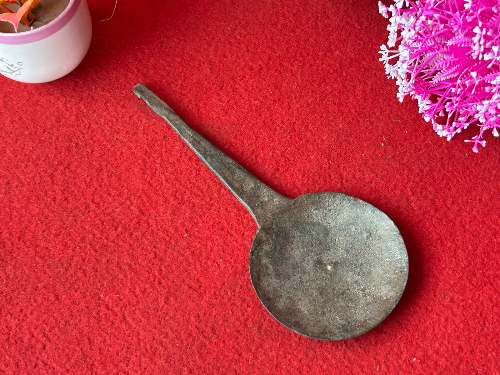 Collectible Old Fine Islamic Ancient Old Rustic Iron  Antique Spoon, Loban Dani
