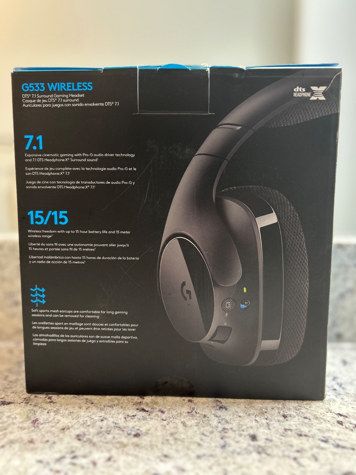 Logitech G533 Wireless Gaming Headset Black DOES NOT INCLUDE WIRELESS DONGLE!!*