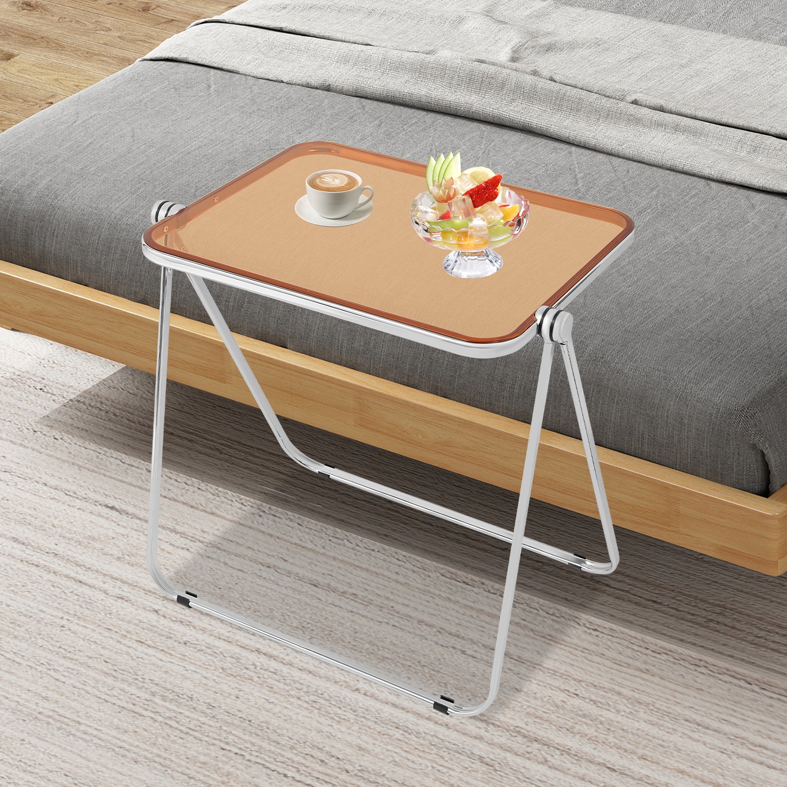Clear Folding Table Camping BBQ Dining Table Indoor Outdoor Work Computer Desk