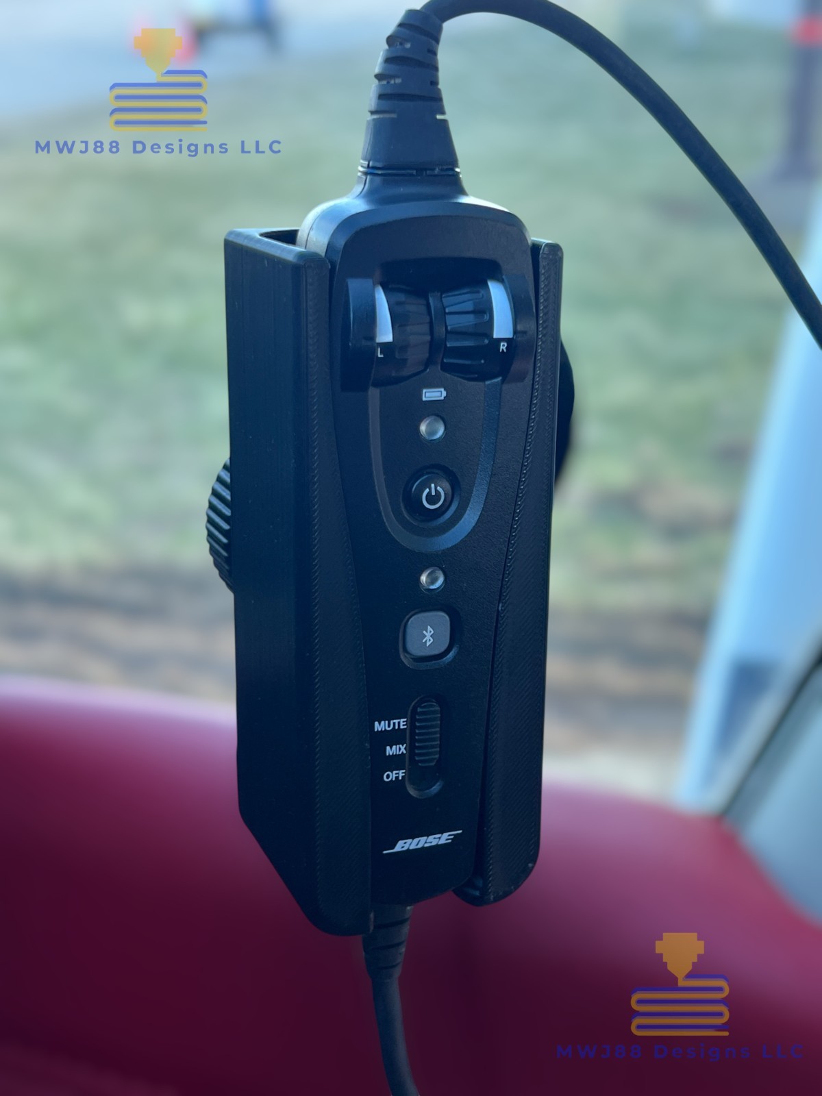 Suction Cup Mount For Bose A20 Aviation Headset For SINGLE ANR Controller