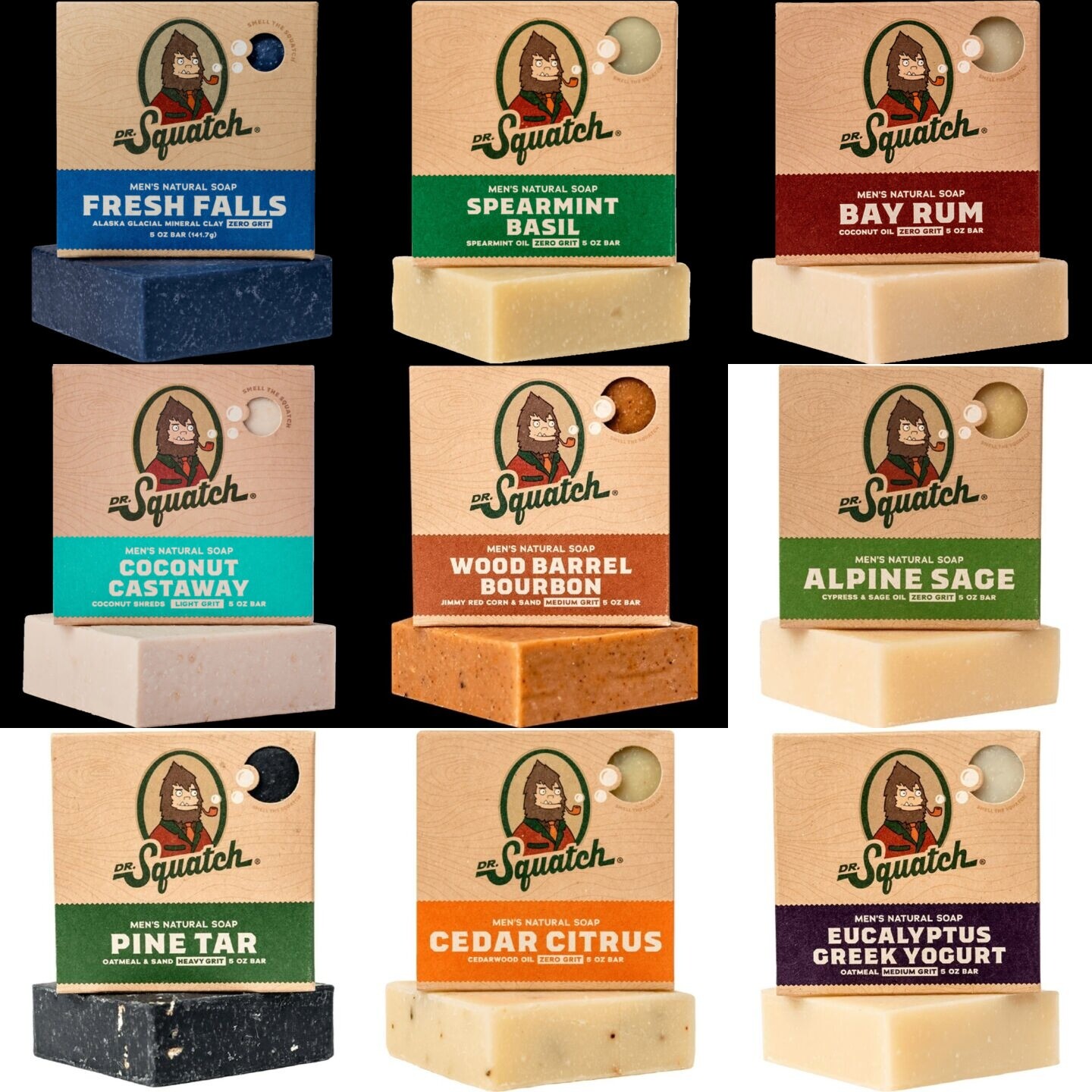 Dr. Squatch Soap Men's natural bar soap over 100 Rotating variations