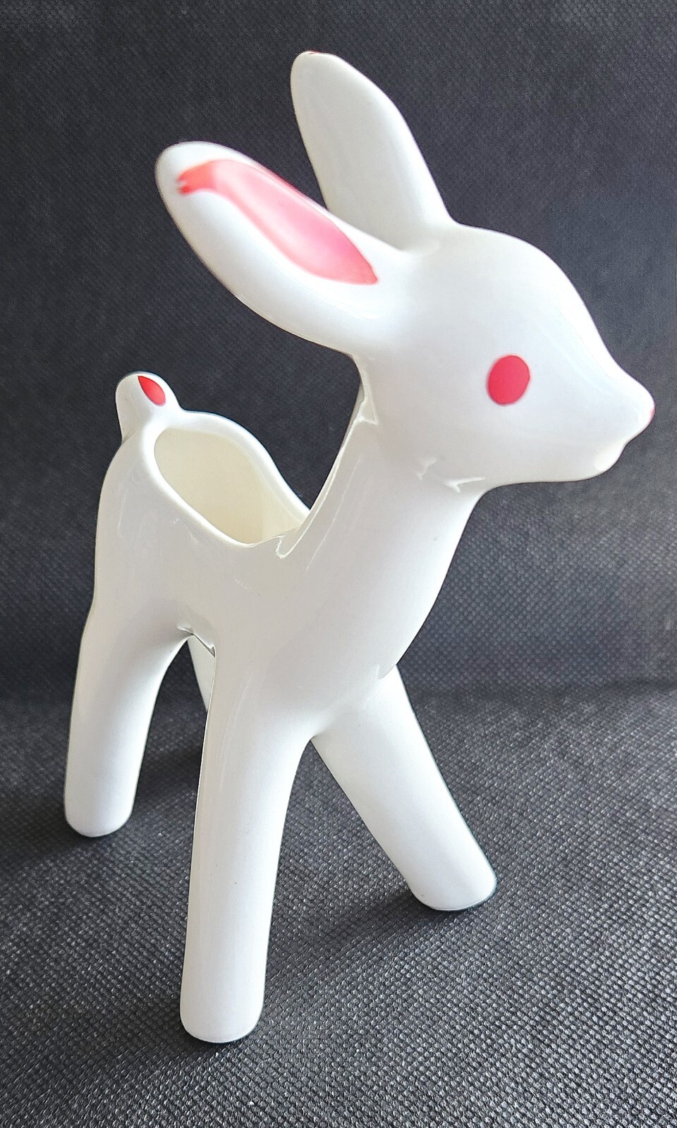 Cute 1950s Ceramic Deer Planter Decoration 6" Tall