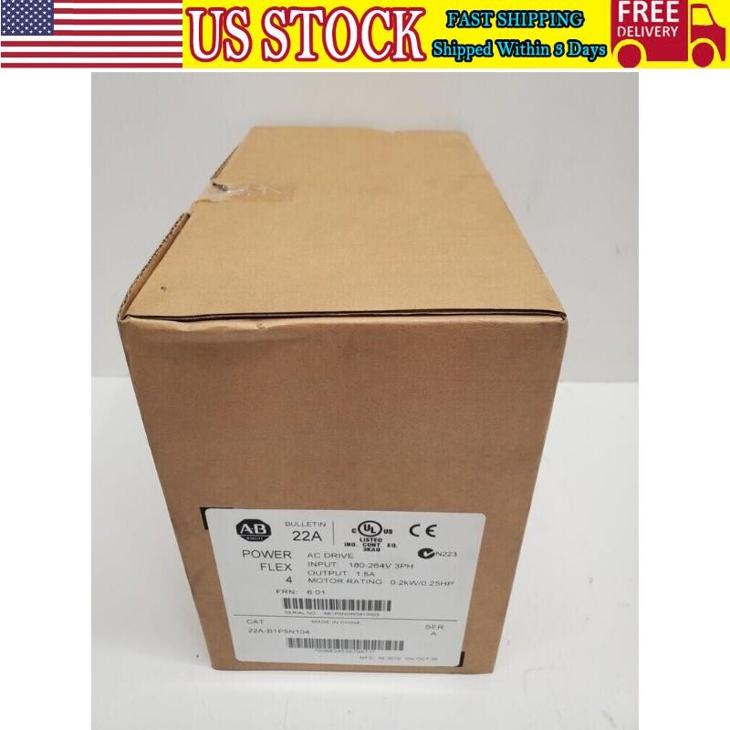 FACTORY SEALED! NEW AB 0.2KW / 0.25HP AC DRIVE 22A-B1P5N104 NEW US Free Tax
