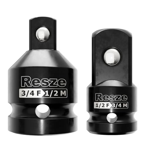 2PCS Impact Socket Adapter and Reducer Set,3/4"to 1/2" & 1/2"to 3/4" Drive Socke