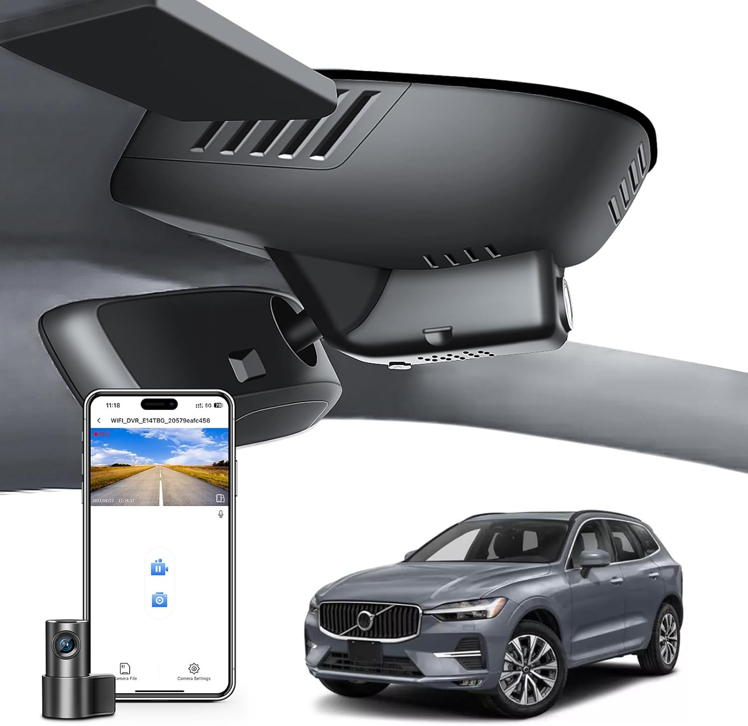 4K Front/2K Rear Dash Cam Dual STARVIS 2 IMX678 IMX675 for Volvo XC60 2013-2026