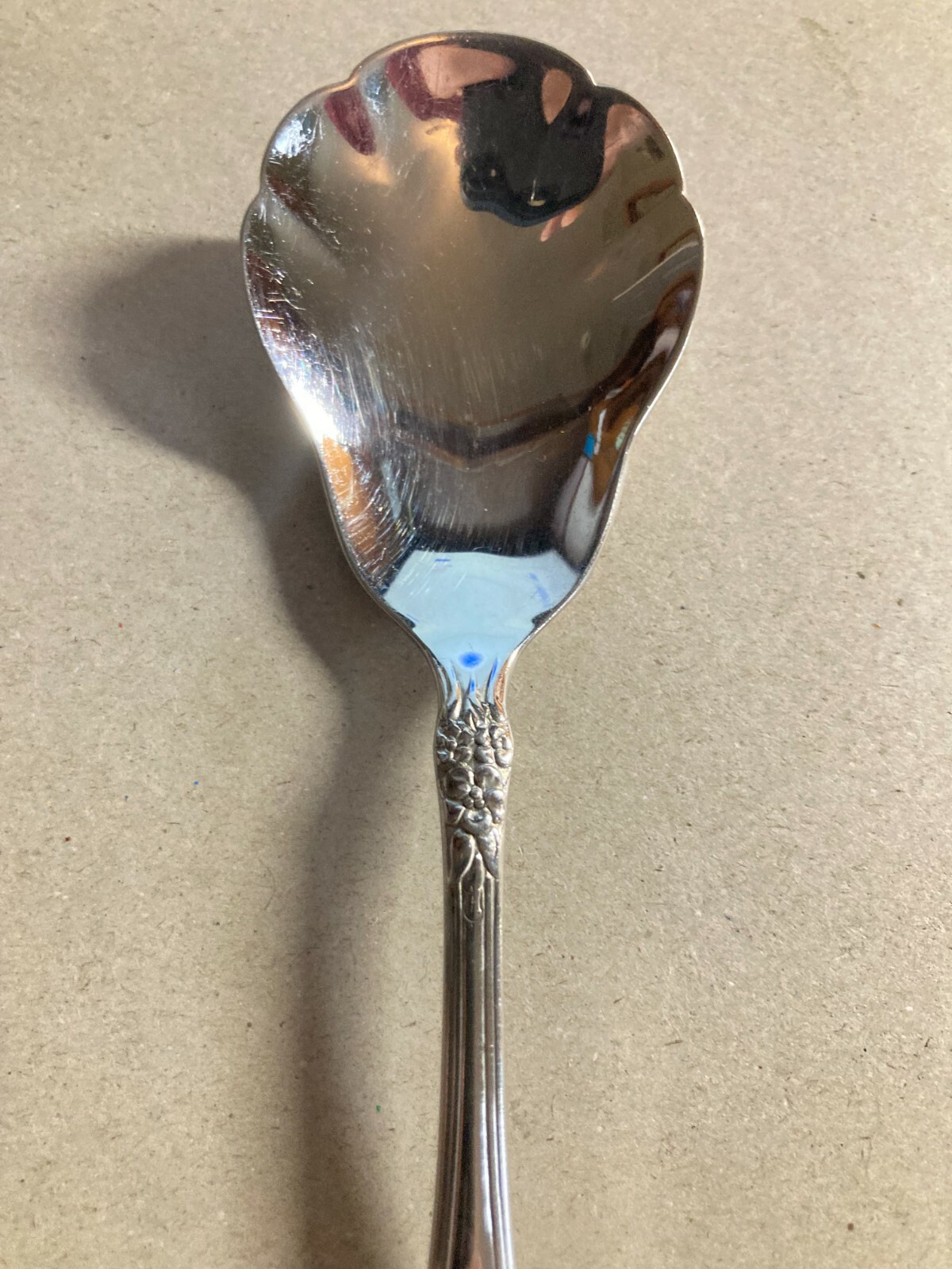 Oneida WORDSWORTH Stainless (1) Sugar Shell Spoon 6"
