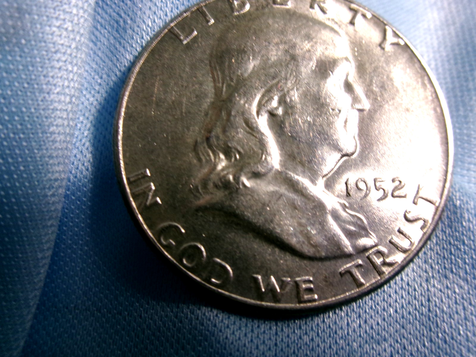 1952 Ben Franklin Half Dollar BU - Bright White luster -Beauty