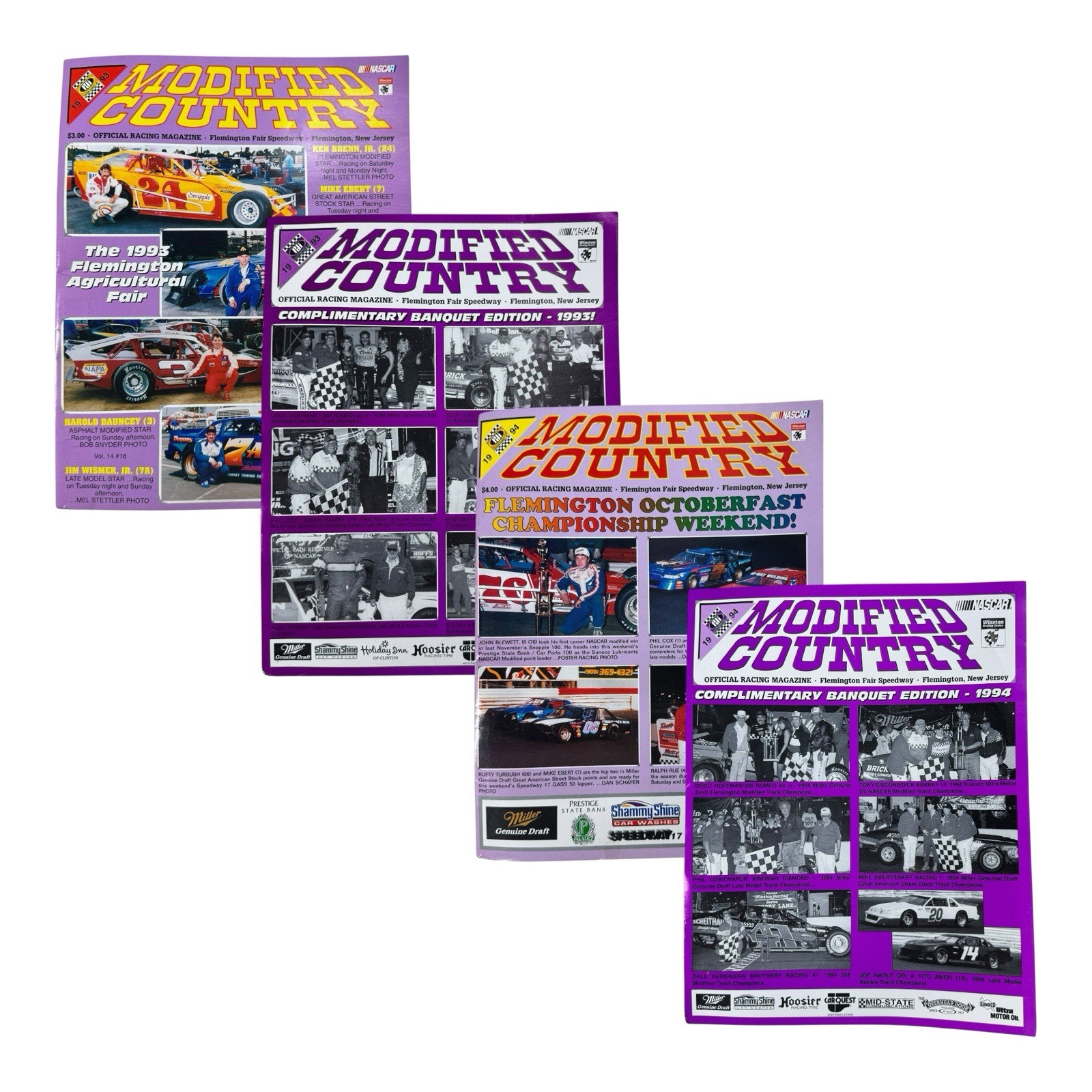 Lof Of 4 Modified Country Racing Magazine + Banquet Editions 1993-1994 NASCAR