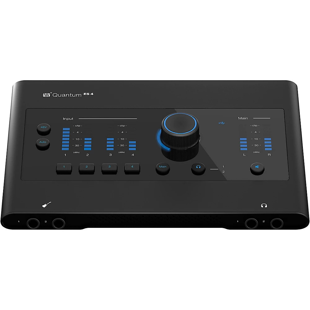 PreSonus Quantum ES4 Interface w/ Eris 2nd Gen Studio8 Pair, Cables & Stands