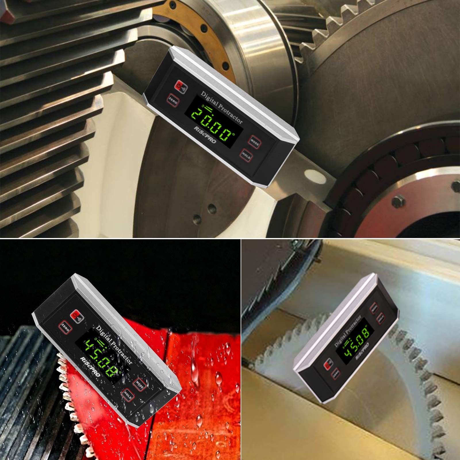 Inclinometer, ® Digital Protractor Angle Finder Level Inclinometer Magnetic V...