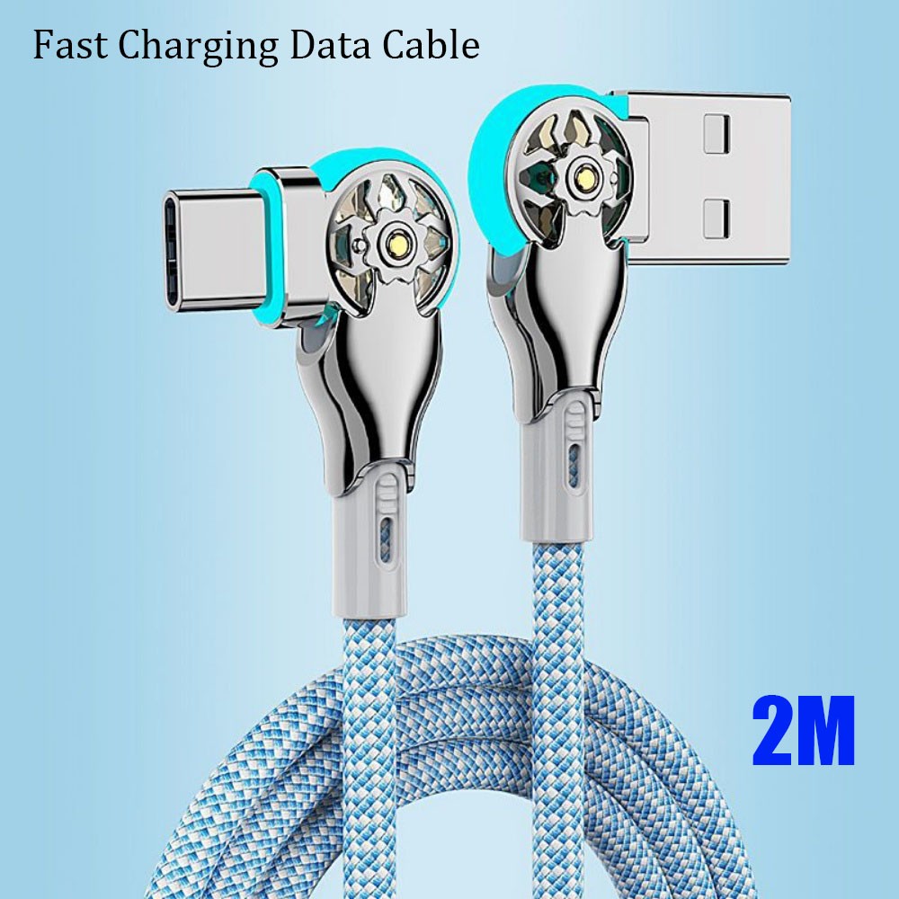 Flexible Rotating Fast Charging Cord Type‑C Universal Android Charging Cable