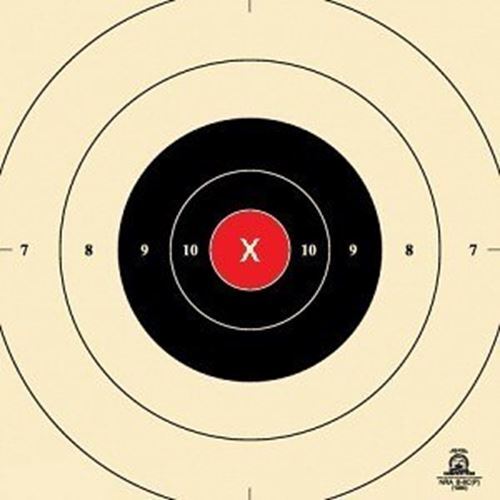 B-8C RC (Repair Center/Red Center) - Competition Pistol Target (100 Target Pack)