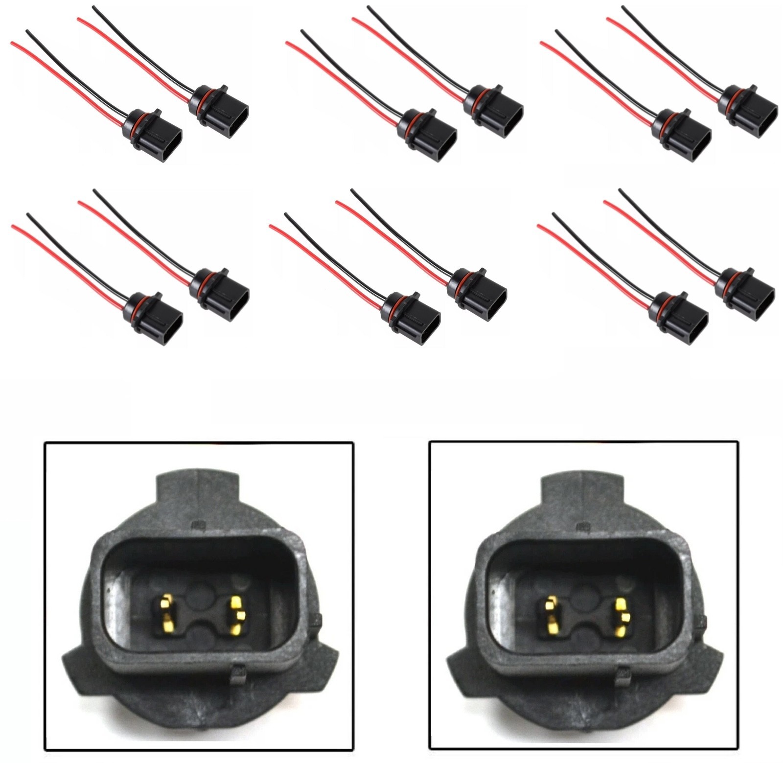 Wire Pigtail Male PS13W 12277 P13W DRL Light X12 Harness Bulb Connector Plug Fit